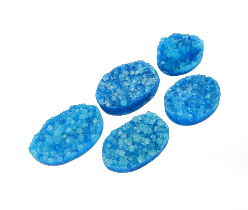 druzy beads on white background