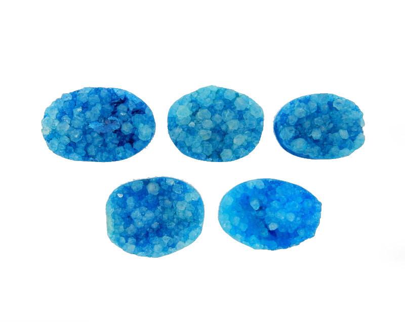 druzy beads on white background