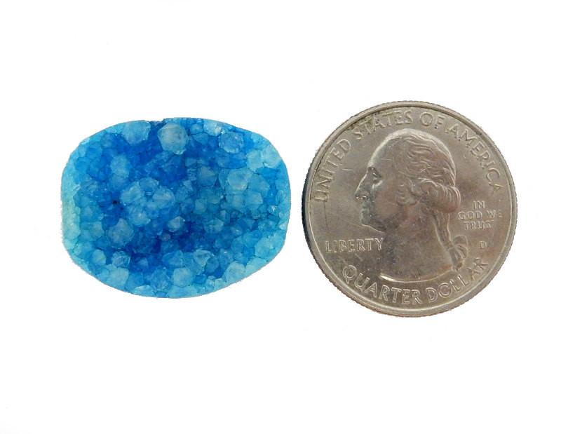 druzy beads on white background