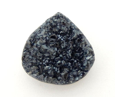 1 Teardrop Druzy bead in Black with a drilled top side 