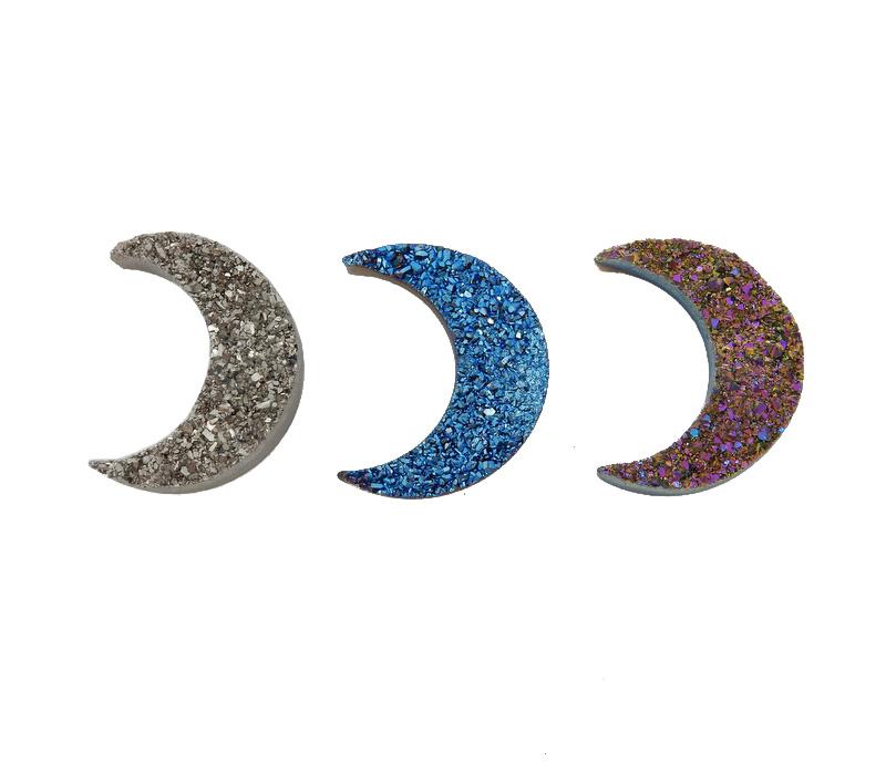 Druzy Crescent - 3 in a row