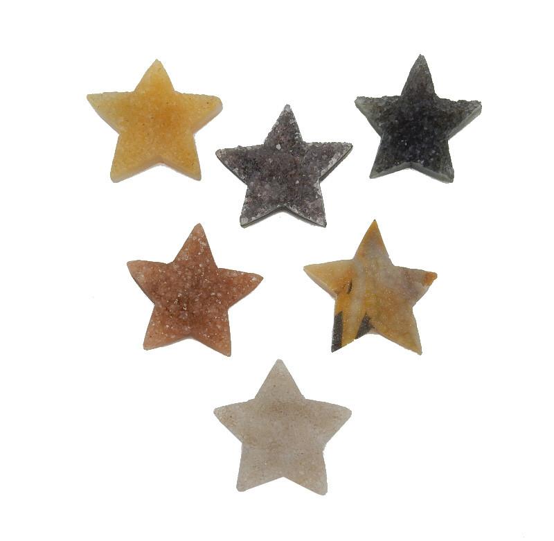6 druzy stars 