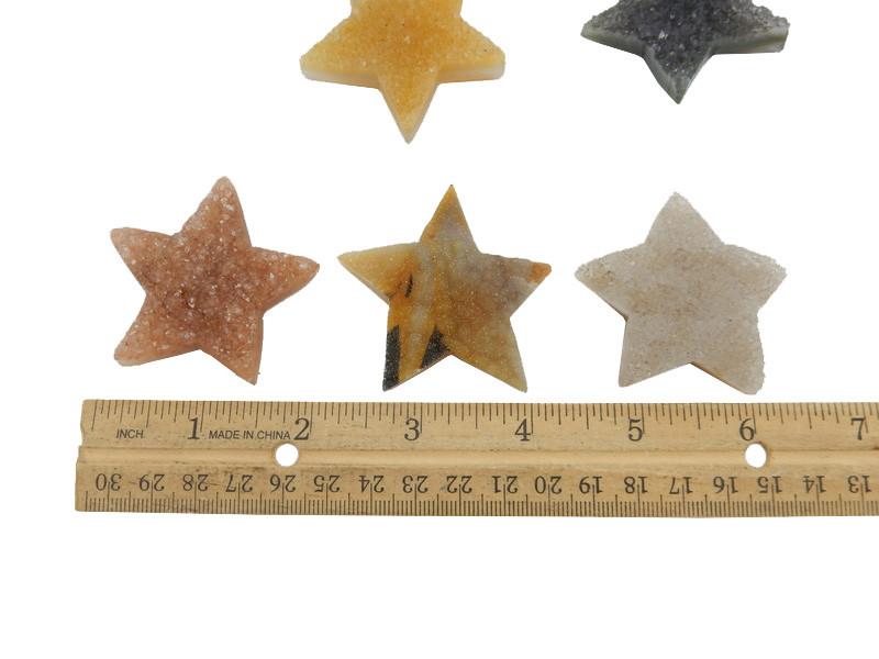 druzy stars by a ruler
