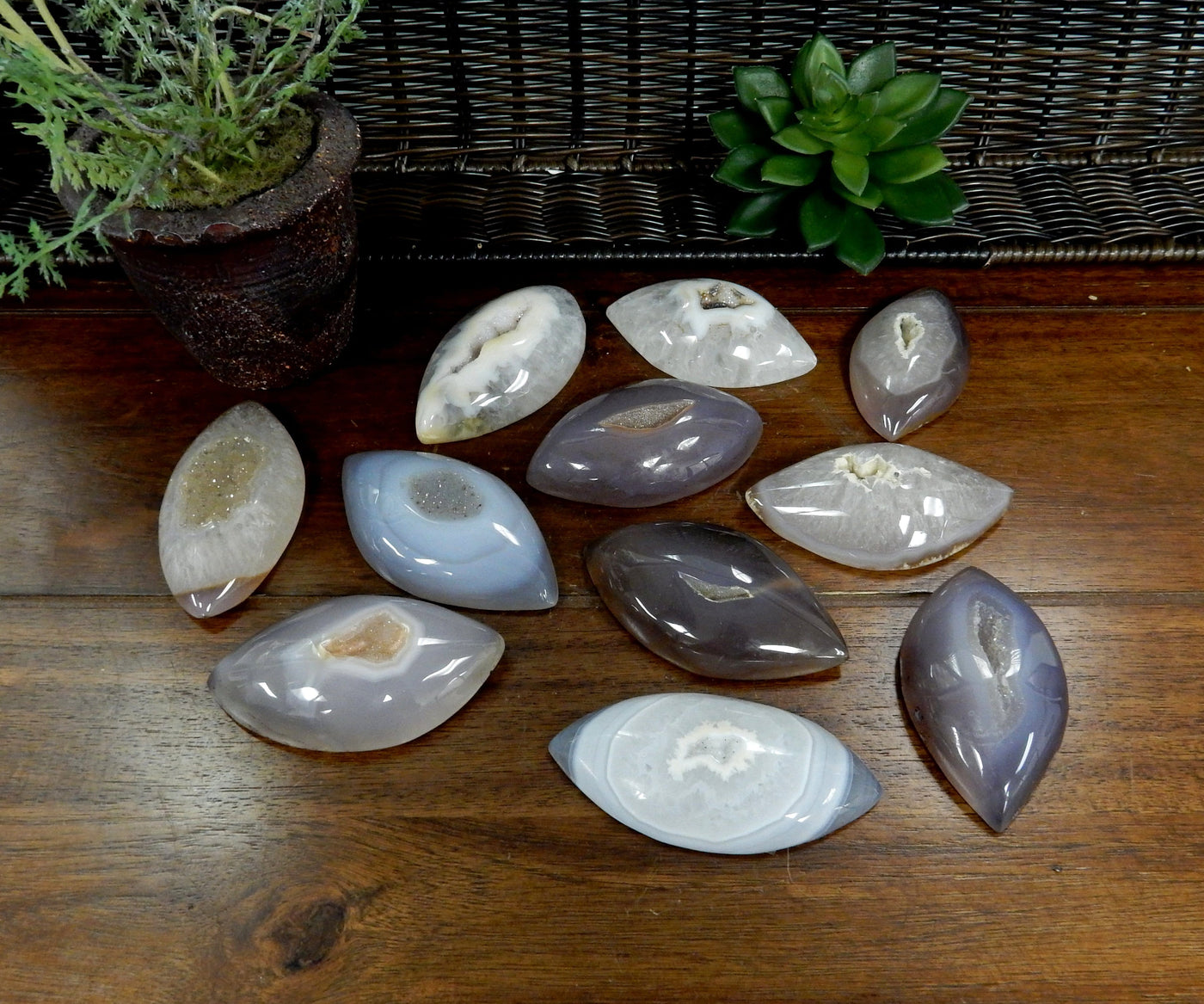 Marquise Druzy Agate Cabochon Craft Supply Perfect for Jewelry