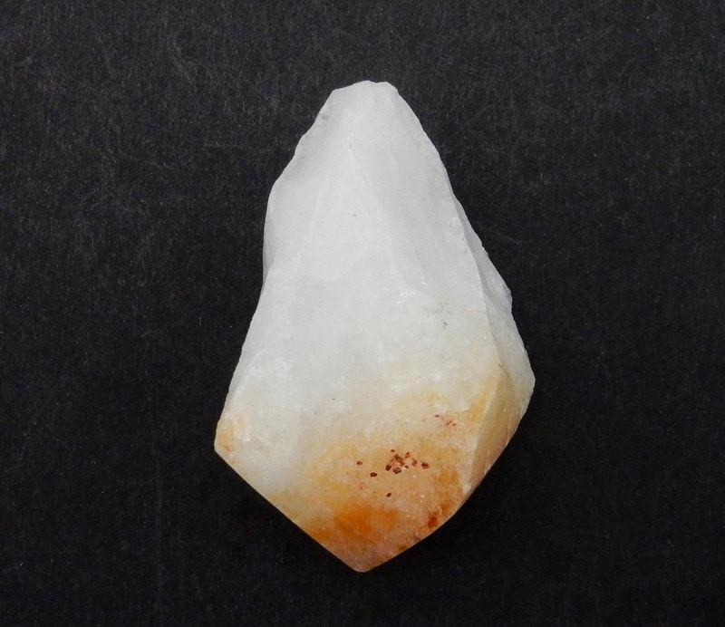 1 piece of Extra Large Citrine Point on black background.