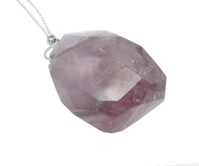 A close view of a Faceted Amethyst Bead Top Side Drilled Large Bead