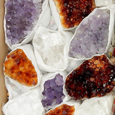 Amethyst Citrine And Crystal Cluster Flat Box