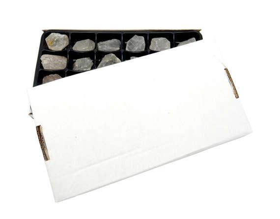 Flat Boxes - Crystal Quartz By Box - Box Of 24 Pieces HS1B7