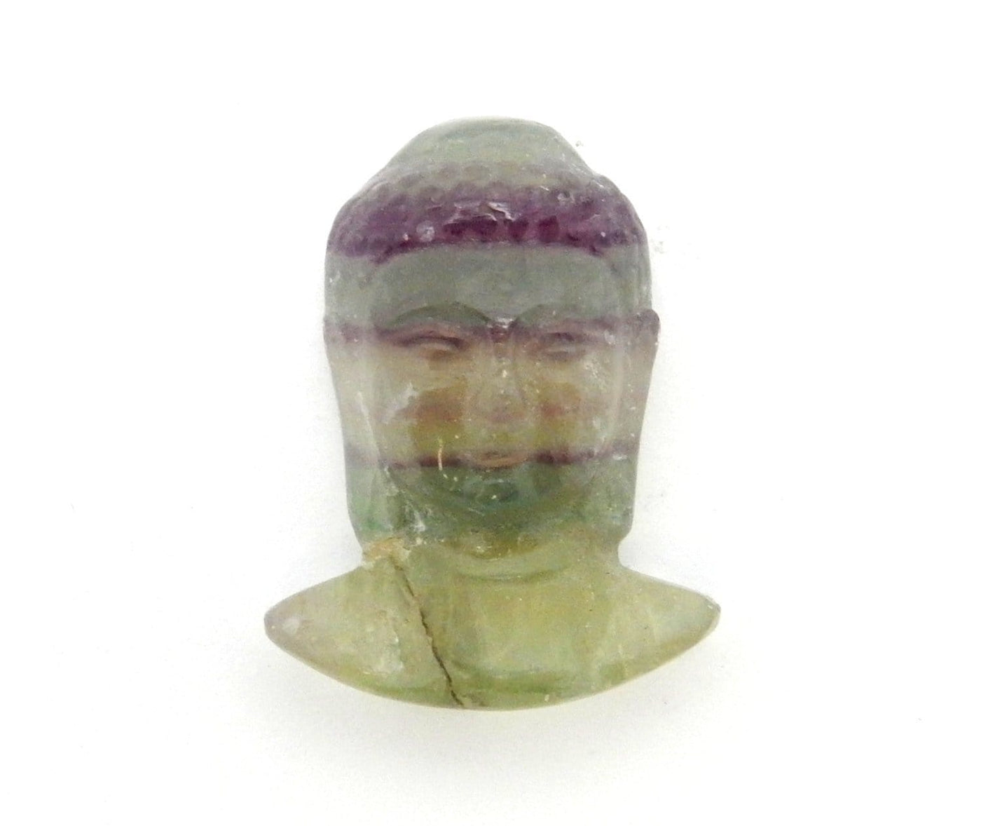 Fluorite Buddha Head Cabochon - Zen Namaste Yoga Style Jewelry Supplies (RK78B16-18)