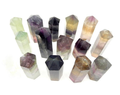 Fluorite Point, top view of different symmetry. 