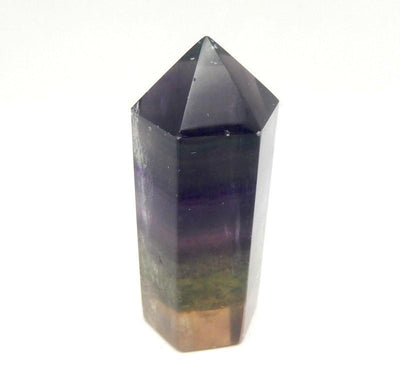 Fluorite Point, close up view of the shape and tone color. 