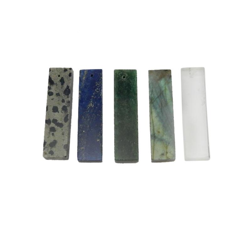 Gemstone Bars come in Dalmatian jasper lapis lazuli  green aventurine labradorite crystal quartz