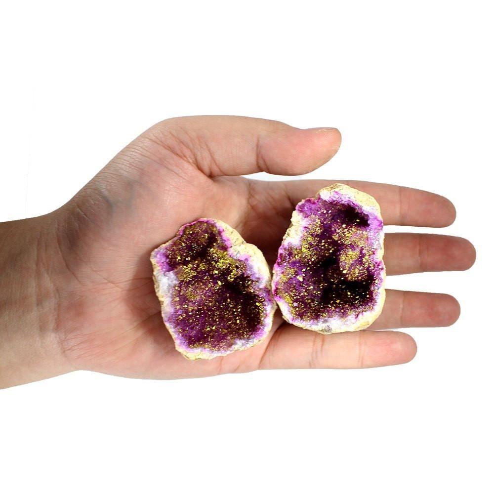 Open Your Own Geode - titanium open in a hand