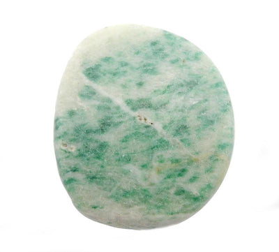 Green Jade Large Palm Stone  - 1 close up