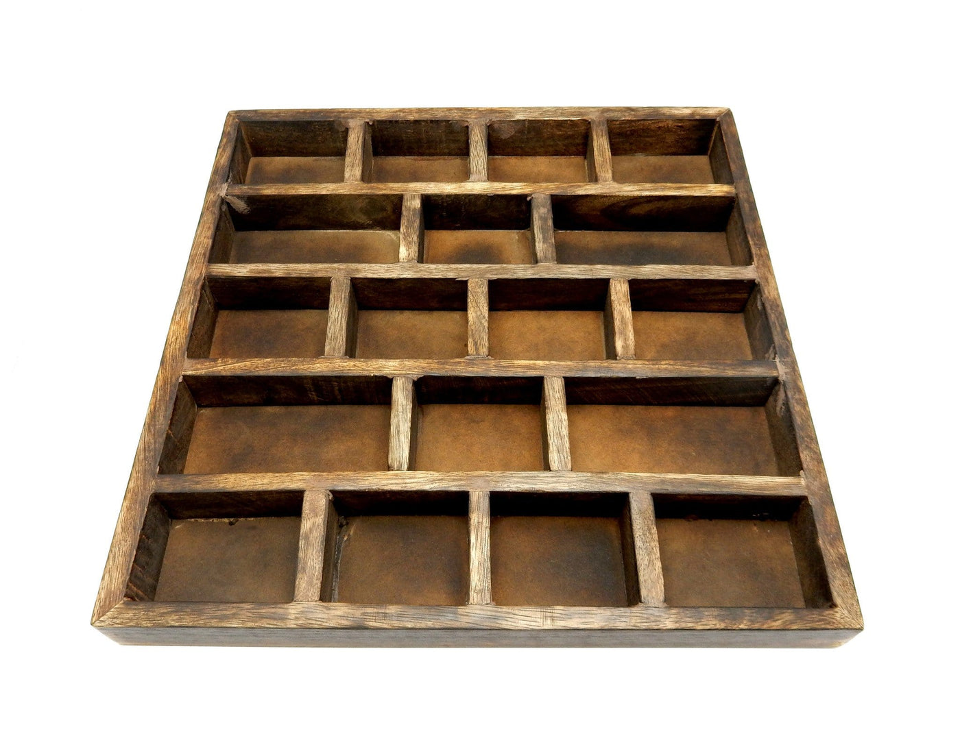 A brown crystal wood tray 