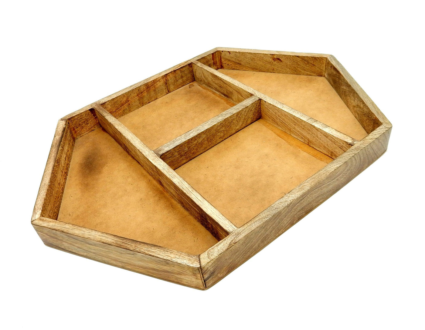 wood tray on white background