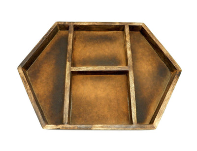 wood tray with crystal