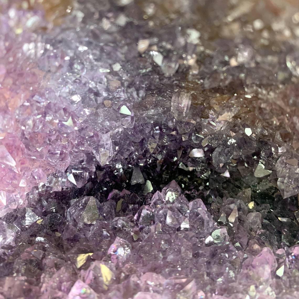 up close shot of Amethyst Geode Cathedral