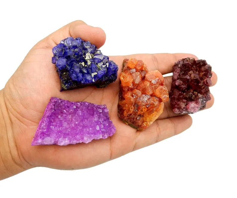 Dyed Amethyst Clusters - Three Pieces