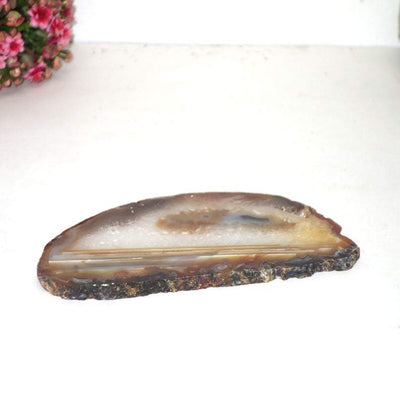 agate slice on a table
