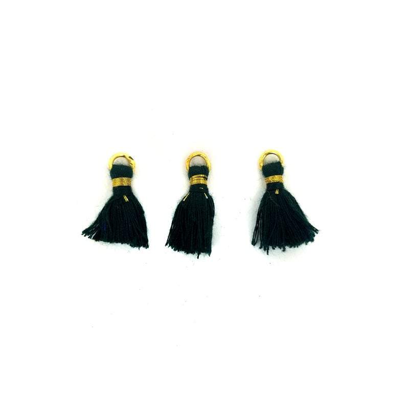 dark green tassel with gold accent