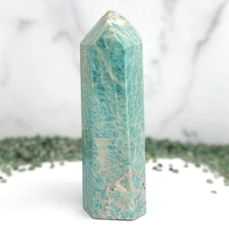 Polished Amazonite Tower front view 