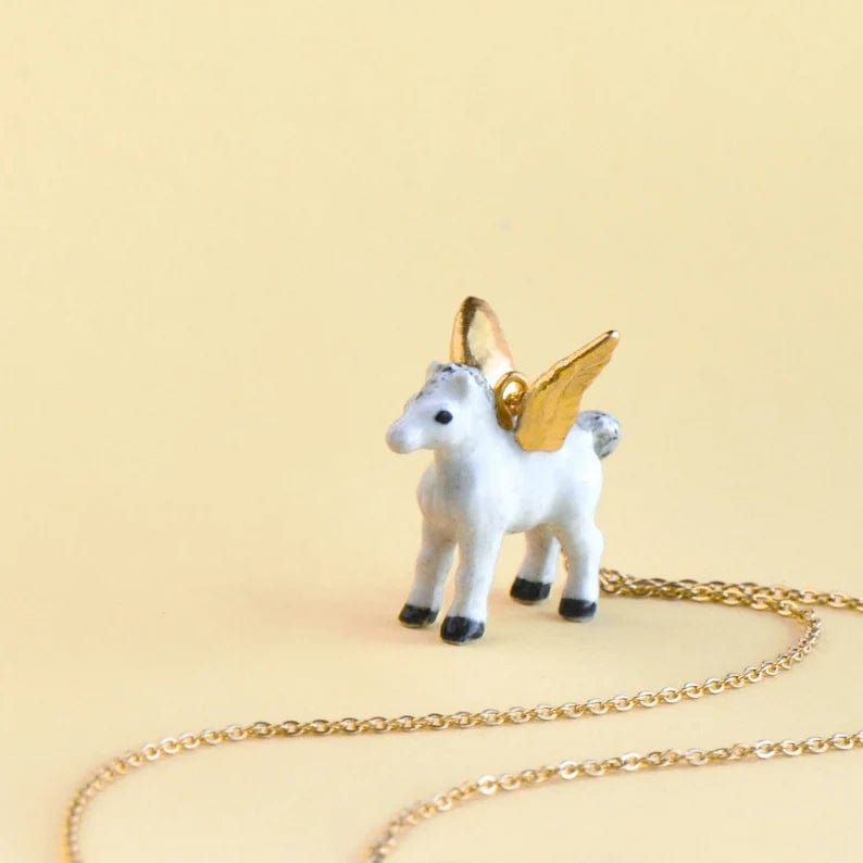 Storybook Porcelain Nature Necklace - available in a pegasus 