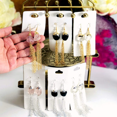 earrings displayed in hand for size reference