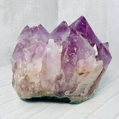 Side view of Large Amethyst Point Cluster