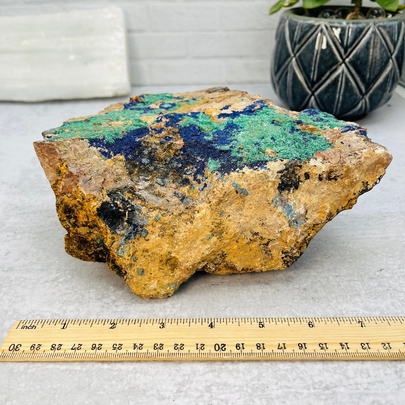 Azurite with Malachite Stone - One Of A Kind - with measurements
