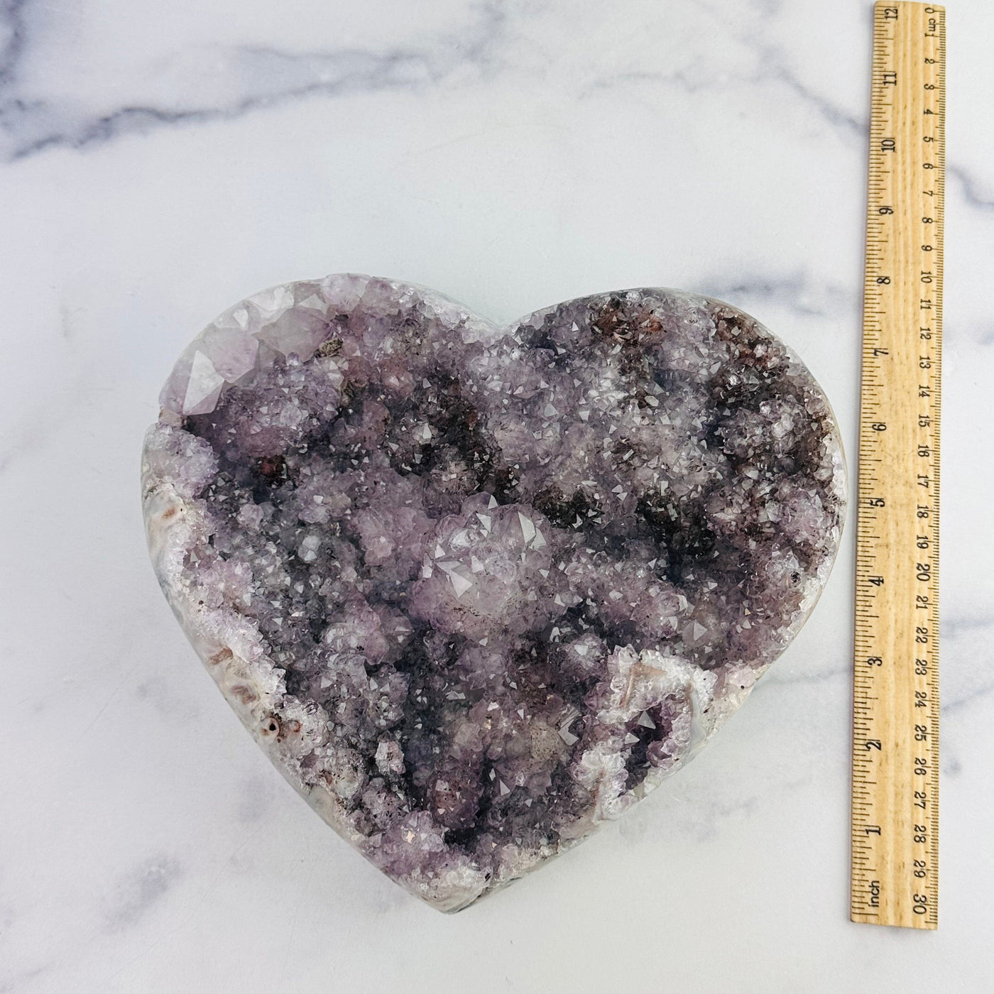 Amethyst Cluster Druzy Heart