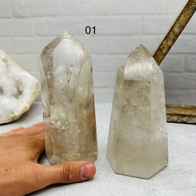 Crystal Quartz Tower - Rutilated - You Choose - 01