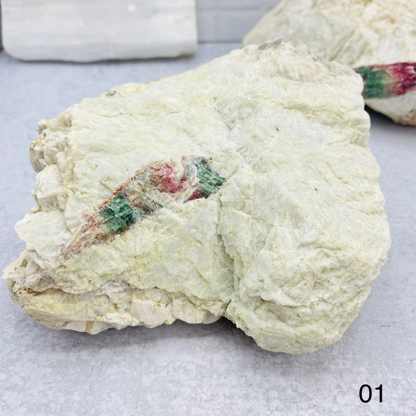 Quartz Watermelon Tourmaline Formation - OOAK - - Front View