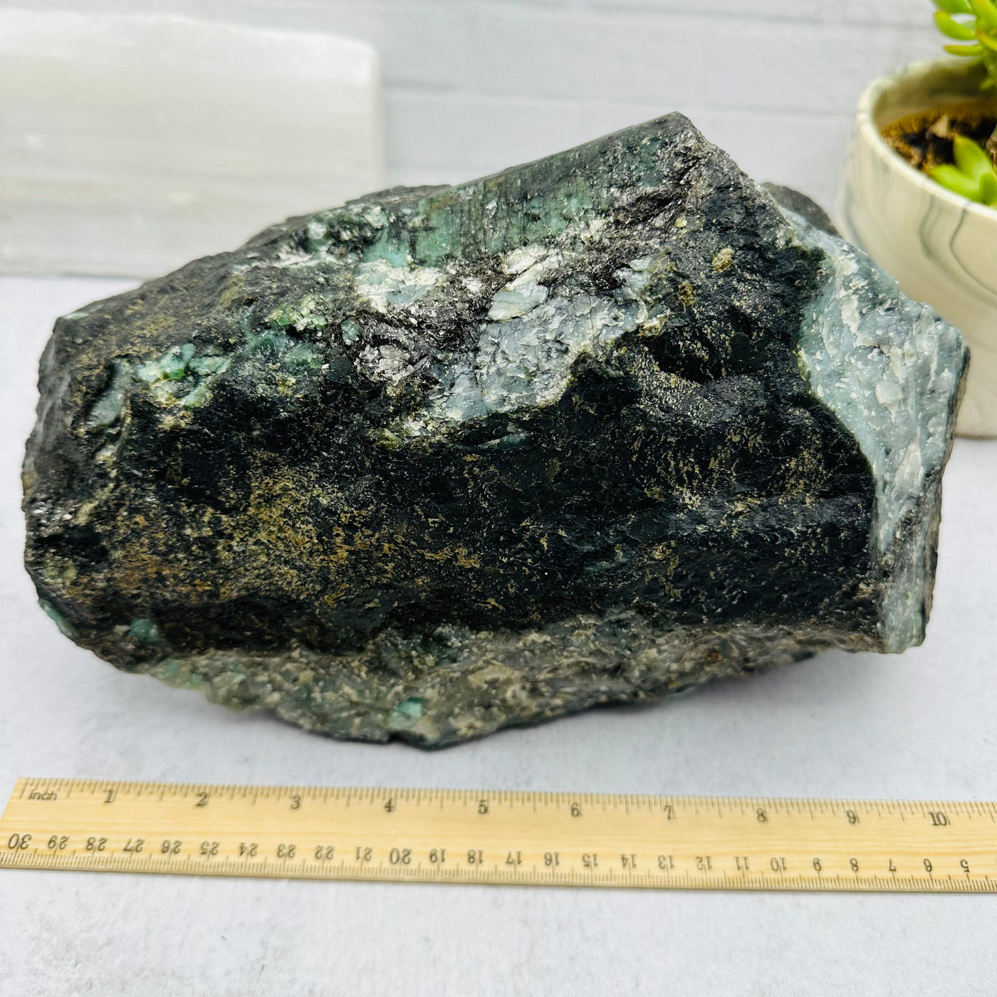 Emerald Large Rough Stone - OOAK - with measurements