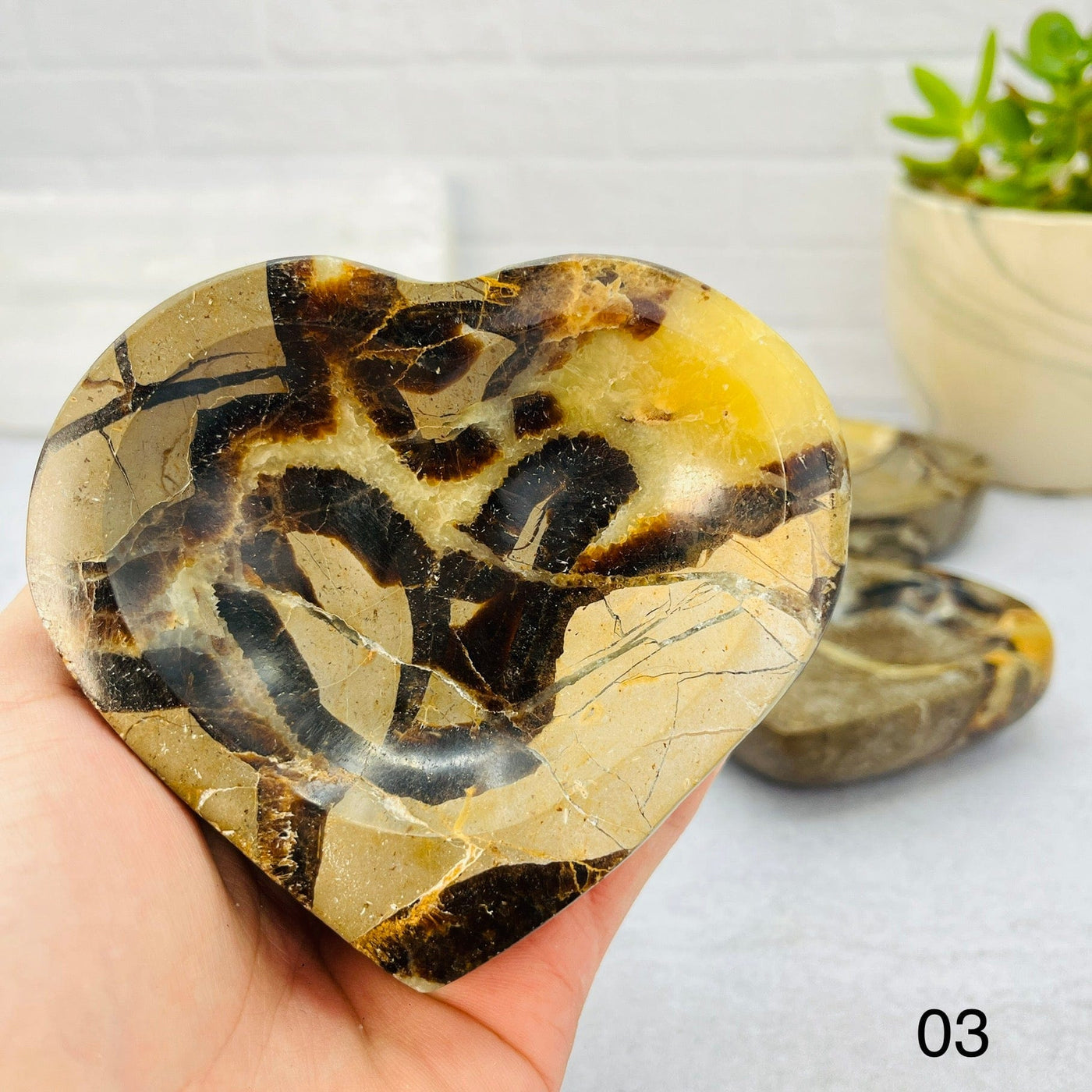 Septarian Heart Bowl - Front View - #03