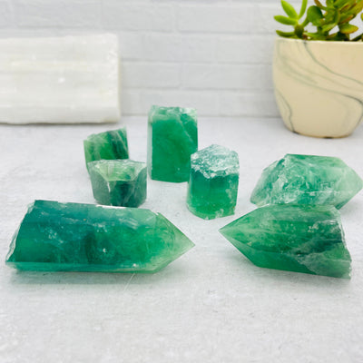 Green Fluorite Crafters 2.5lb Bag -Home decor