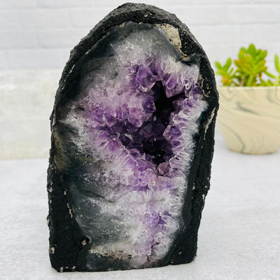 Amethyst Cathedral Geode Crystal - OOAK - Front View