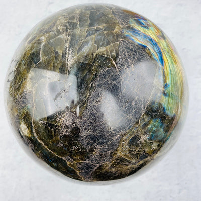 Labradorite Sphere - OOAK- Gigantic - aerial view