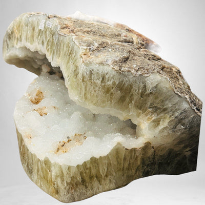 Massive Quartz Druzy Agate Geode - OOAK- side