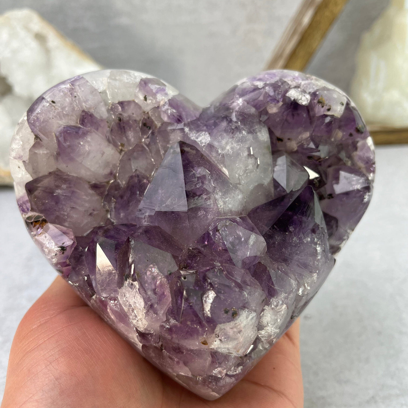 Amethyst Heart Cluster - OOAK - with Home Decor