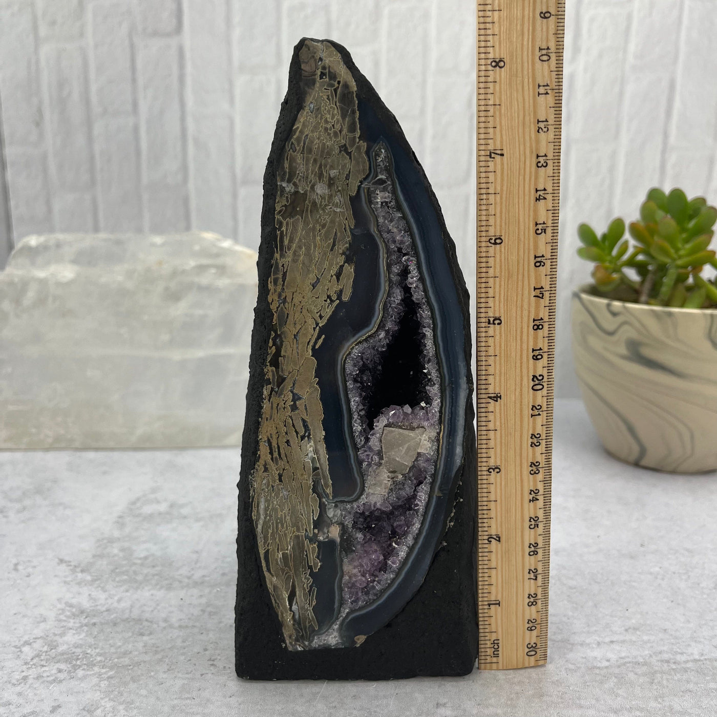 Amethyst Cathedral Geode Crystal - OOAK- with measurements
