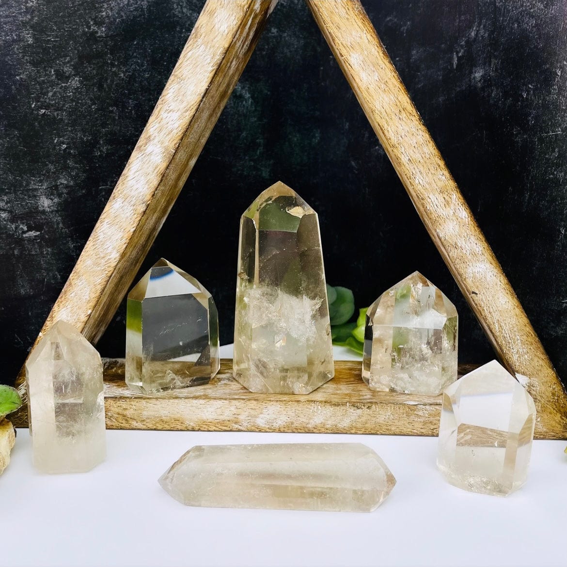 All Smoky Quartz Points with Inclusions - You Choose, displayed