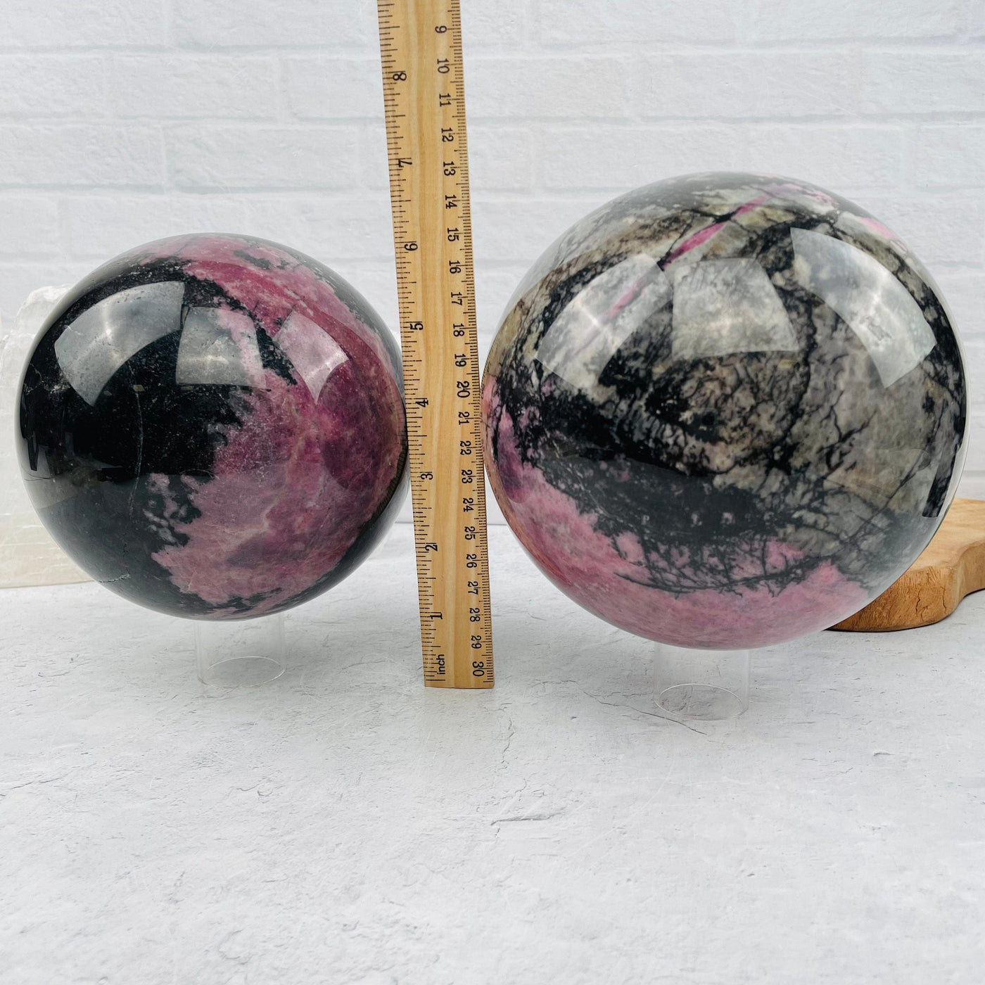 Rhodonite Spheres - You Choose- with measurements