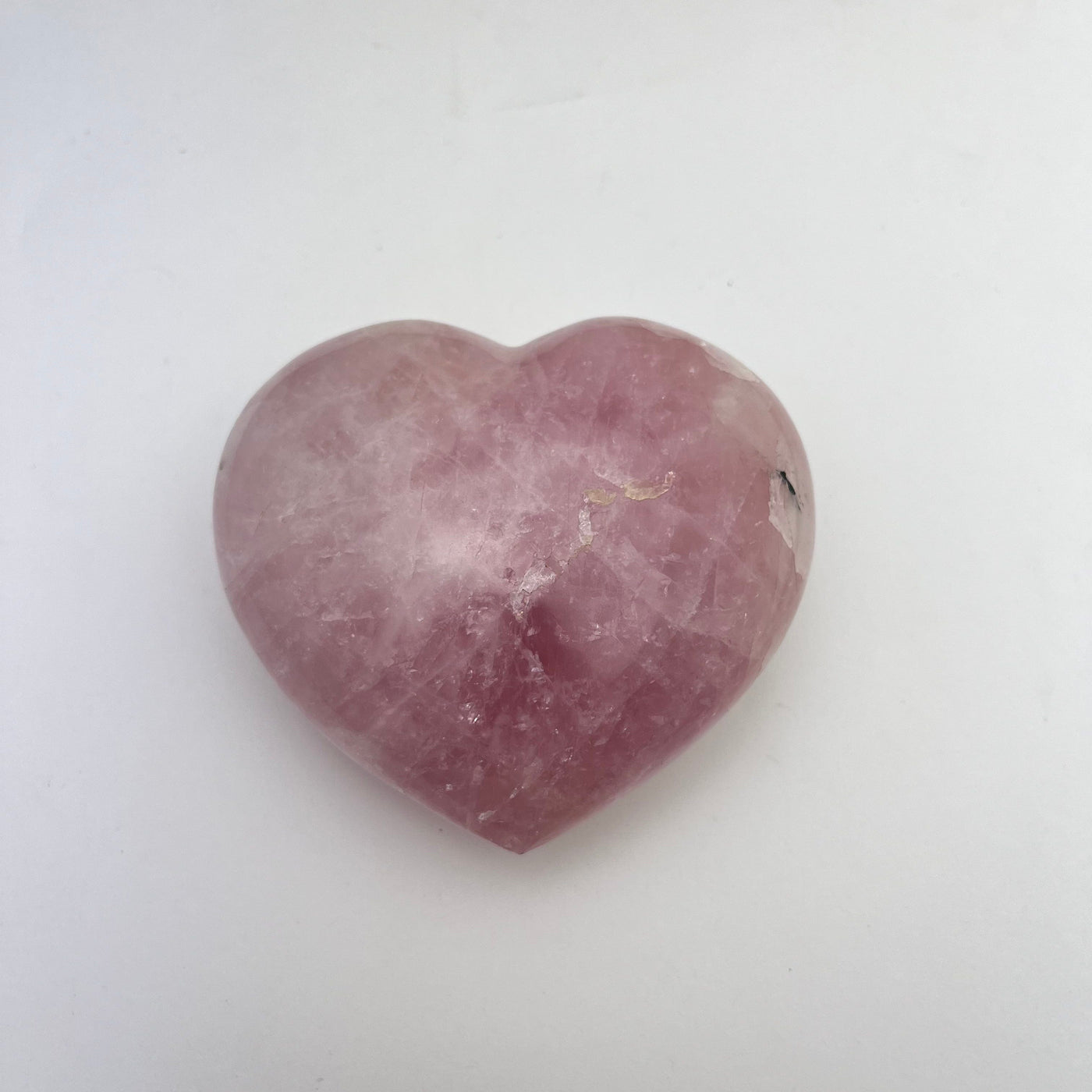 Polished Rose Quartz Heart - back side 