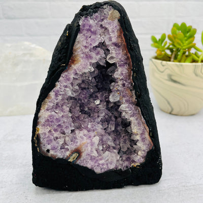 Amethyst Cathedral Geode Crystal - OOAK - Front View