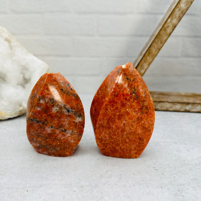 Orange Orchid Calcite Flame Point