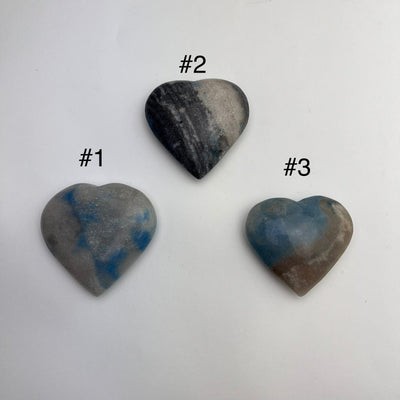 Trolleite Heart Stones - You Choose - top view