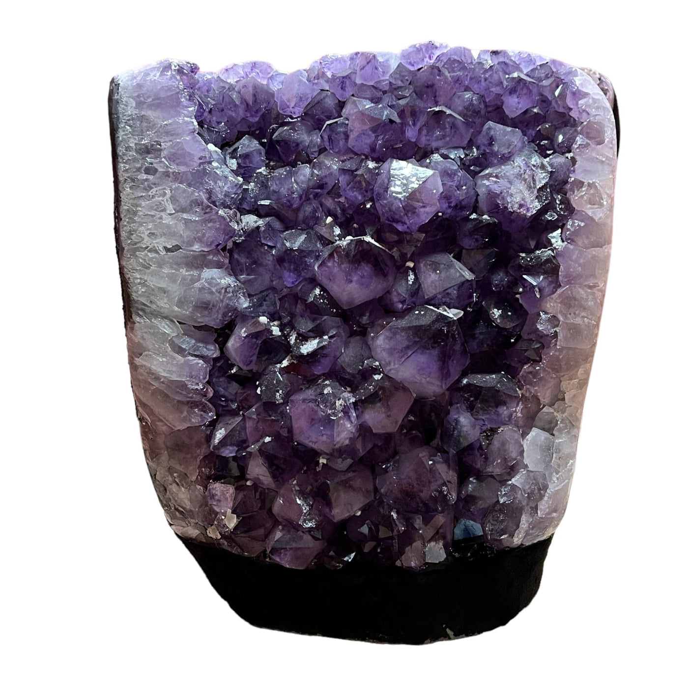 Amethyst Crystal Cluster Cut Base up closer