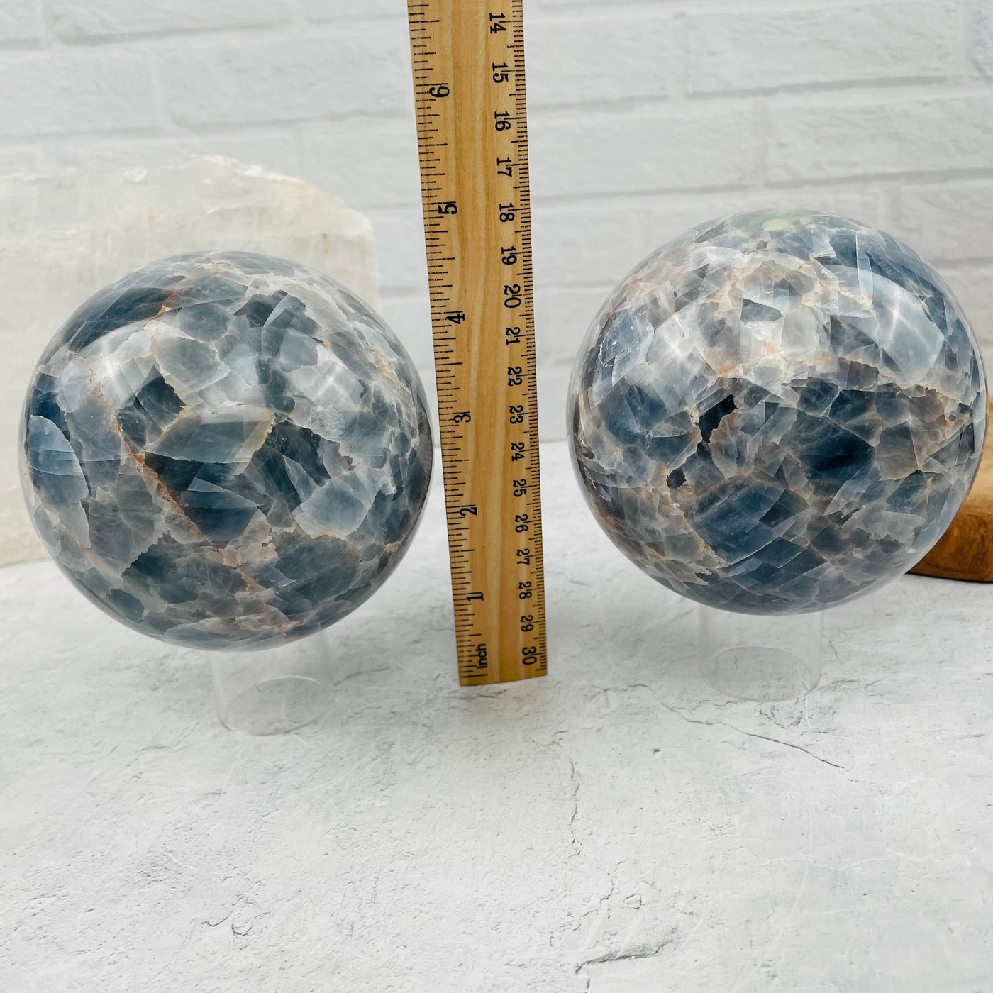Blue Calcite Polished Spheres - You Choose- with measurements