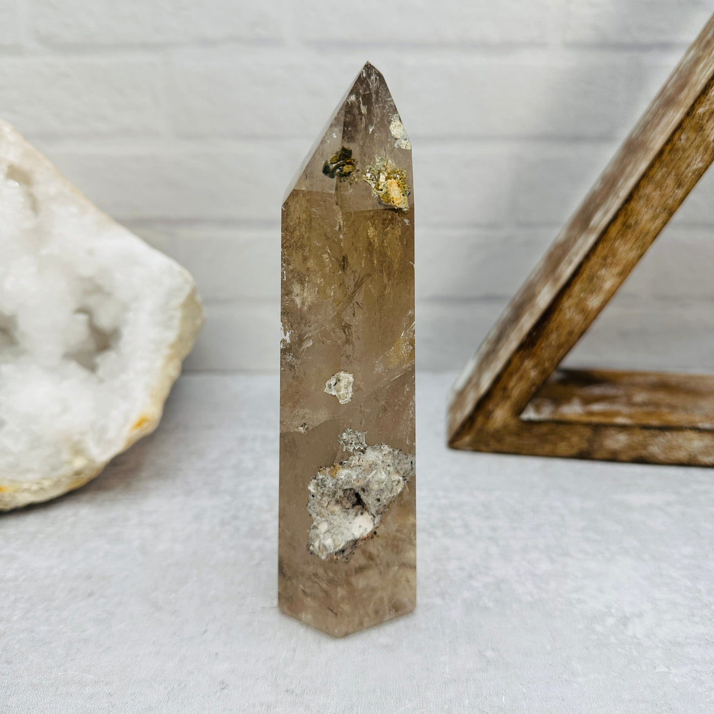  Polished Lodalite Points with Natural Inclusions - OOAK - side